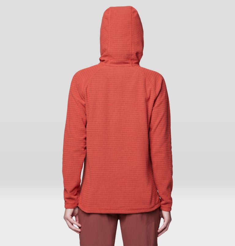 Women's Summit Grid Tunic Hoody, Color: Mars Red, image 2