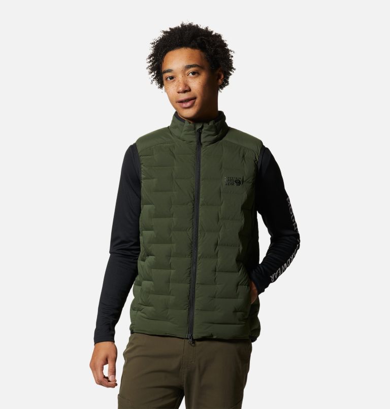 Men's Stretchdown Vest, Color: Surplus Green, image 1