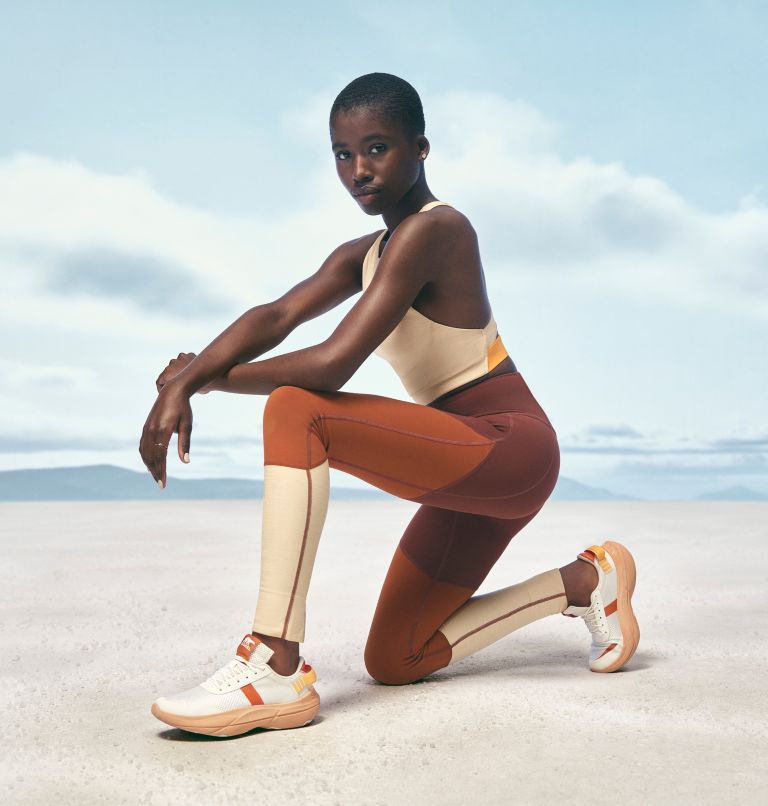 Thumbnail: Women's Sorel X prAna Explorer Blitz Leisure Lace Sneaker, Color: Sea Salt, Faded Spark, image 8