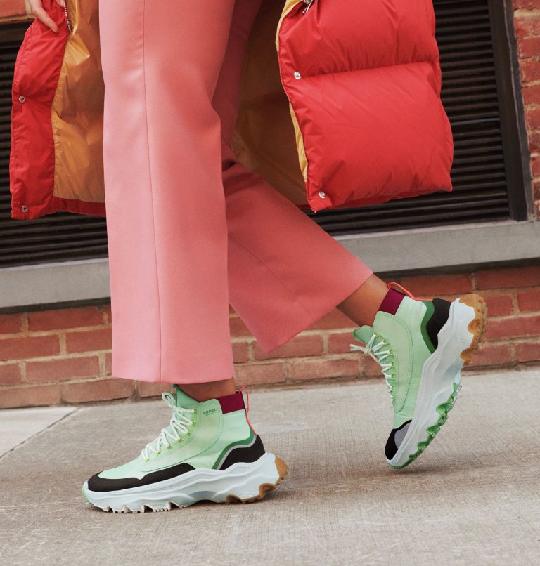 Thumbnail: Zapatillas de invierno impermeables de media caña Kinetic Breakthru Venture para mujer, Color: Sea Sprite, New Cinder, image 10