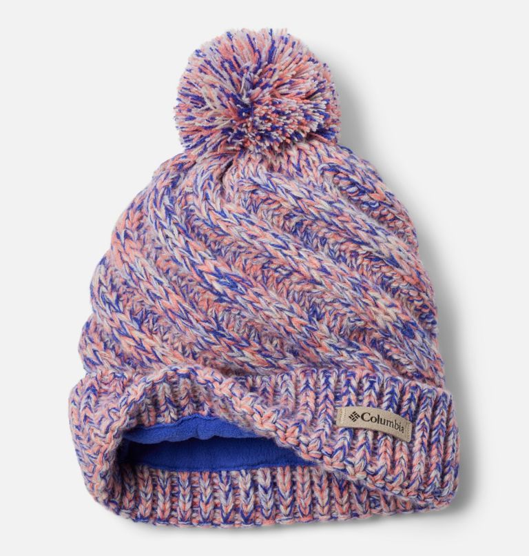 Kids' Bundle Up Beanie, Color: Clematis Blue,Hot Coral,Snowdrift, Chalk, image 2