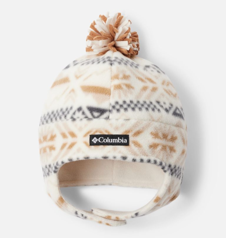 Thumbnail: Unisex Youth Frosty Trail II Earflap Beanie, Color: Chalk Checkered Peaks, image 1