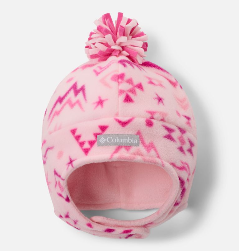 Youth Frosty Trail II Earflap Beanie, Color: Satin Pink Peaked, image 1