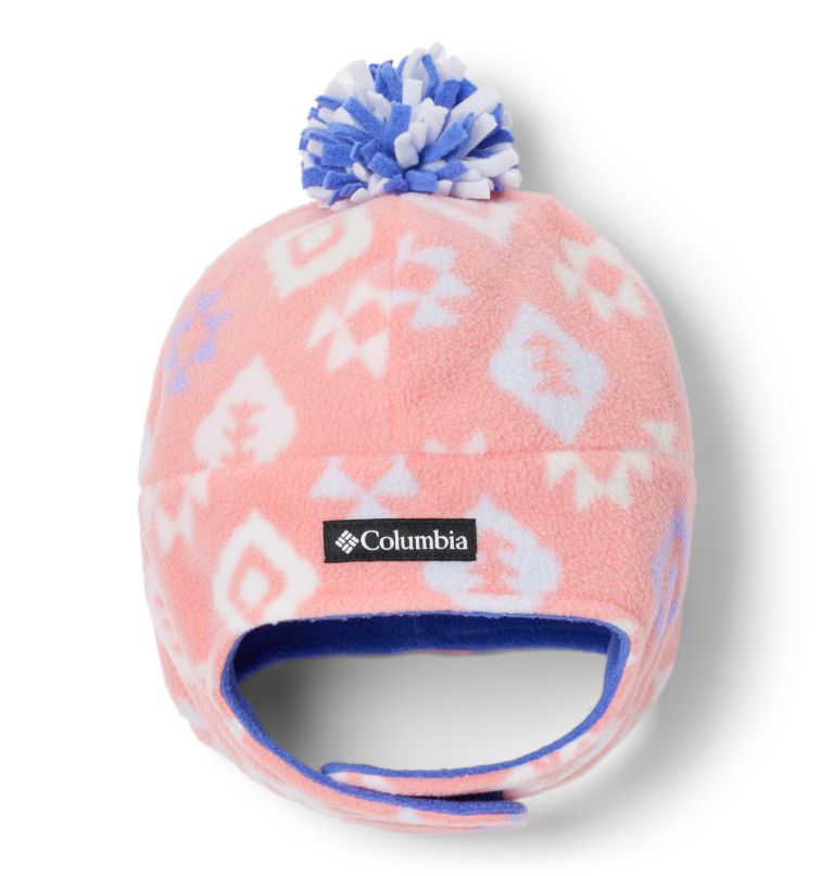 Youth Frosty Trail II Earflap Beanie, Color: Hot Coral Hinterland, image 1