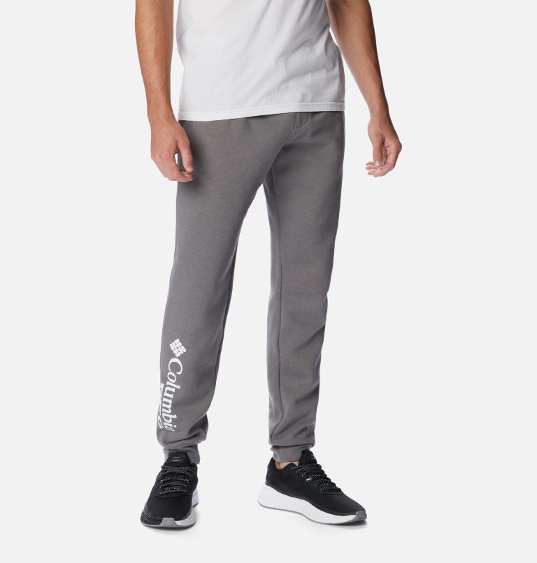Men's PFG Stacked Logo Wader Joggers, Color: City Grey, White, image 1