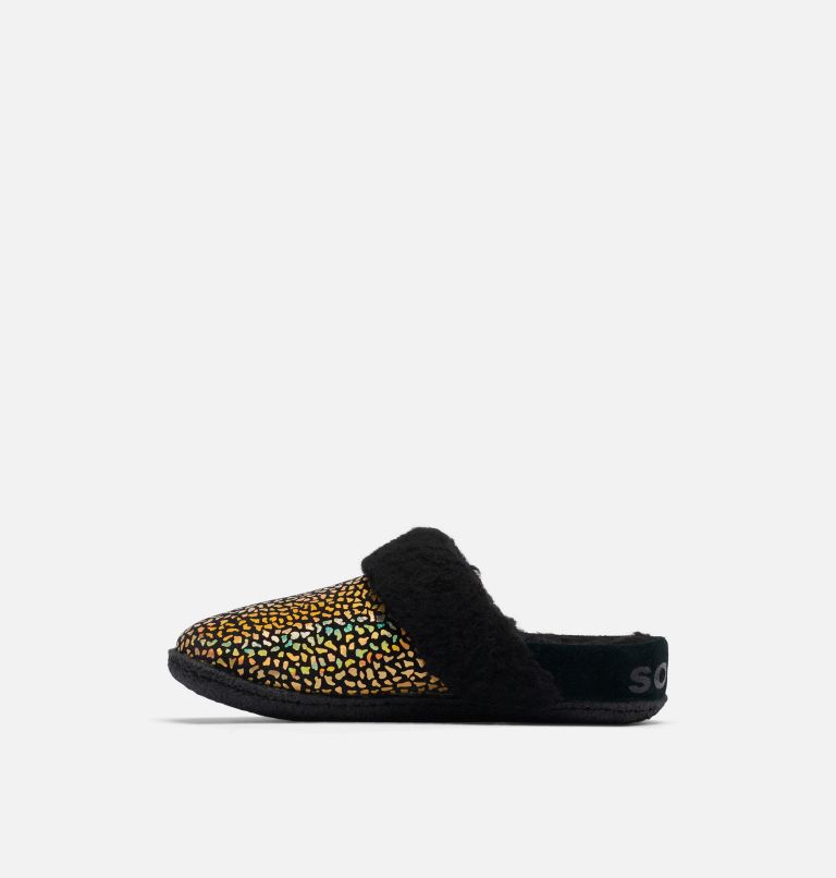 Youth Nakiska Slide II Slipper, Color: Black, Sea Salt, image 4
