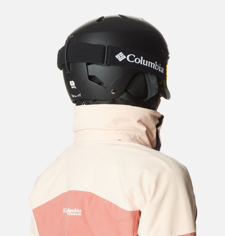 Women's Powderkeg III Waterproof Ski Down Jacket, Color: Dark Coral, Peach Blossom, image 8