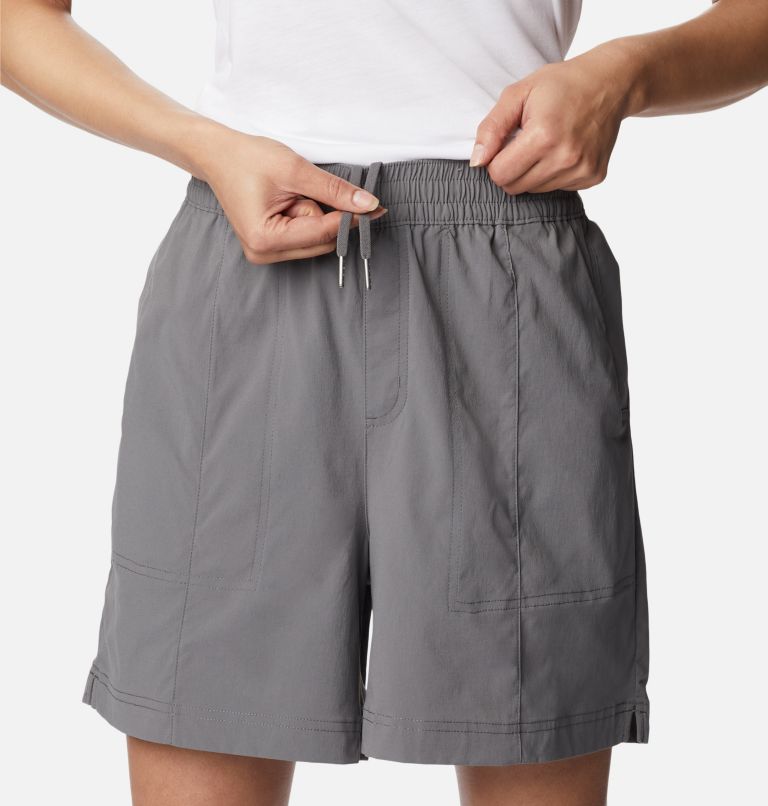 Thumbnail: Women's Magnolia Springs Pull On Shorts, Color: City Grey, image 4