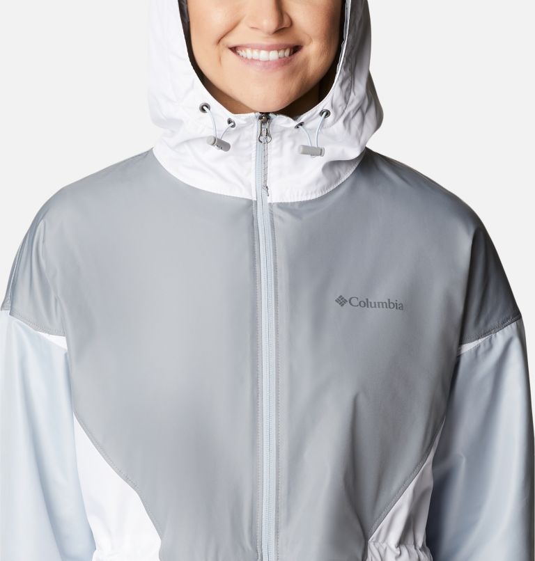 Women's Lime Rock Hill Windbreaker, Color: Monument, Cirrus Grey, White, image 4