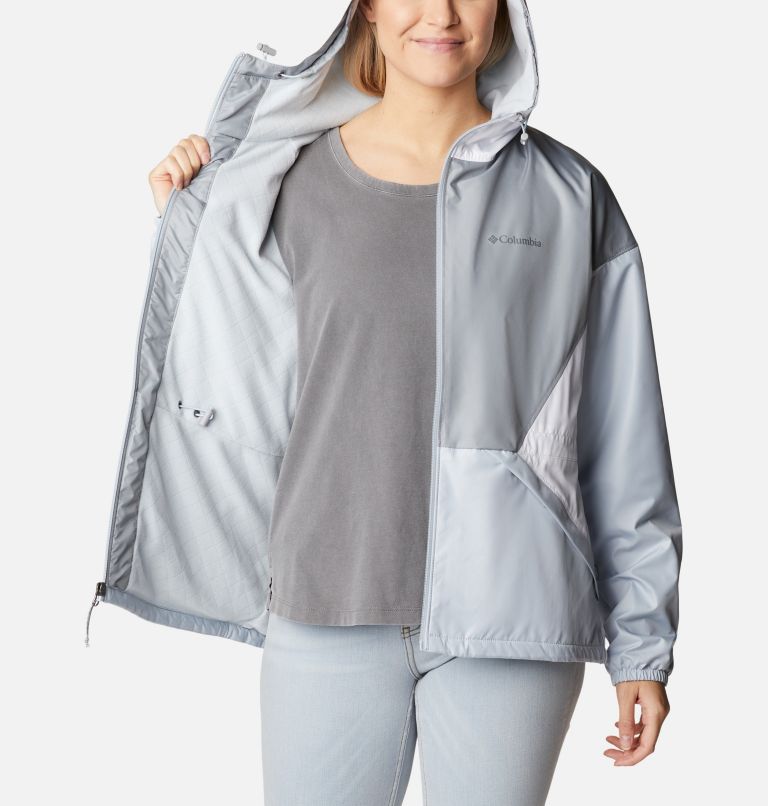 Women's Lime Rock Hill Windbreaker, Color: Monument, Cirrus Grey, White, image 5