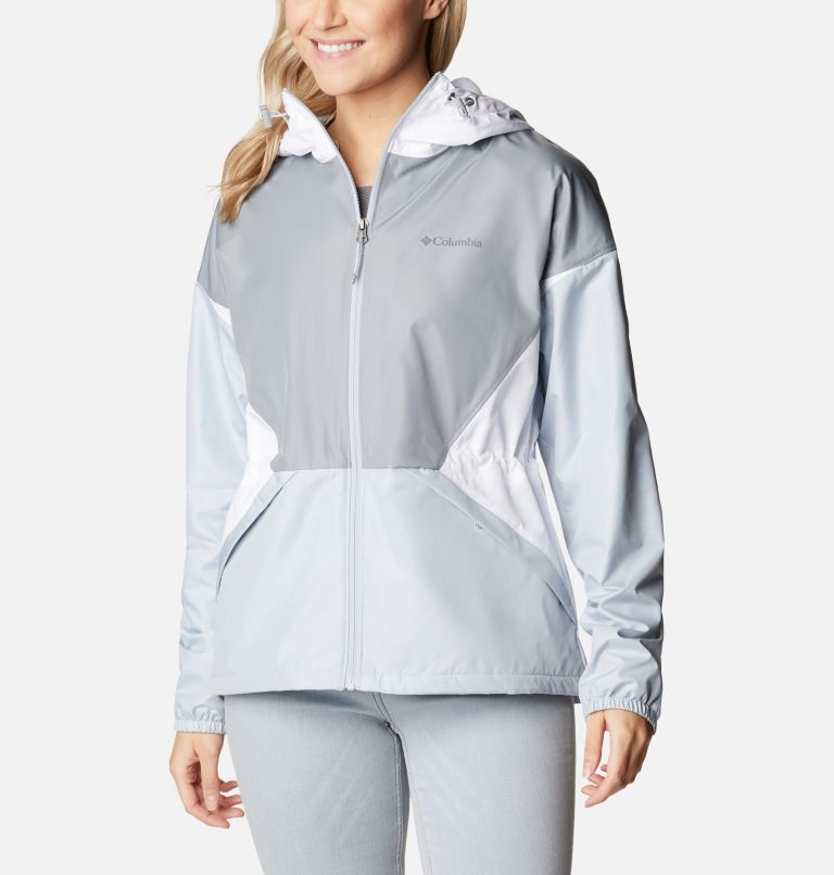 Thumbnail: Women's Lime Rock Hill Windbreaker, Color: Monument, Cirrus Grey, White, image 1