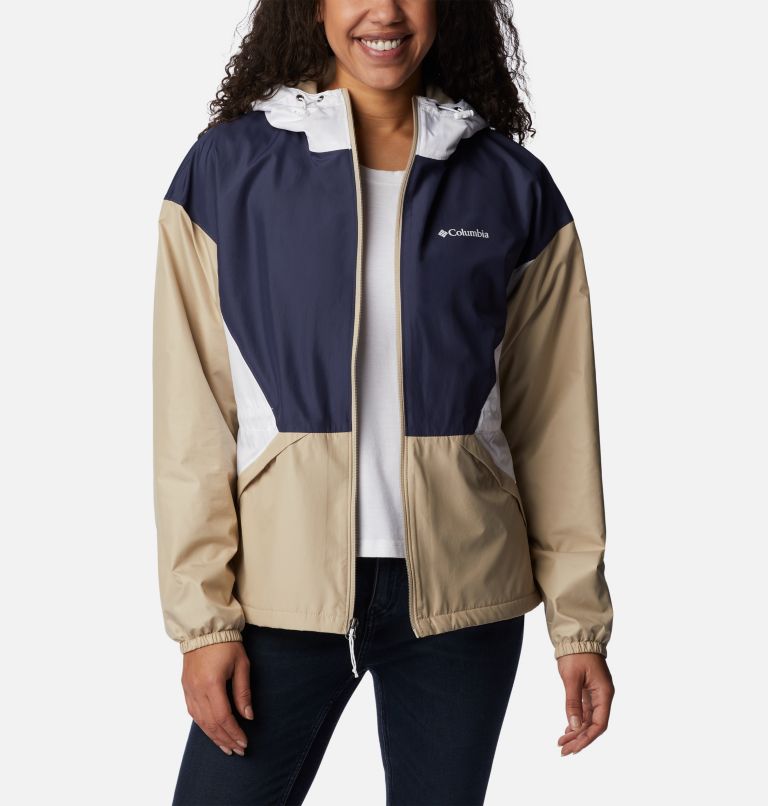 Thumbnail: Women's Lime Rock Hill Windbreaker, Color: Nocturnal, Ancient Fossil, White, image 6