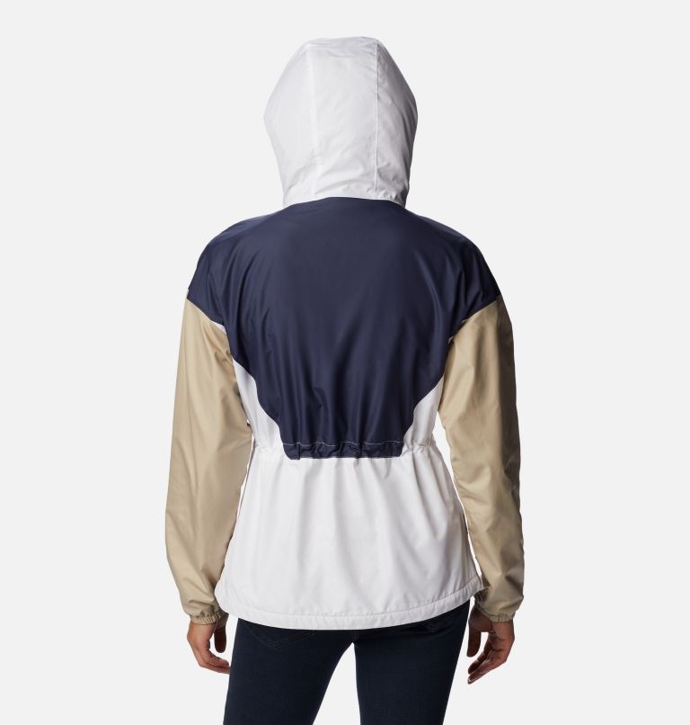 Women's Lime Rock Hill Windbreaker, Color: Nocturnal, Ancient Fossil, White, image 2