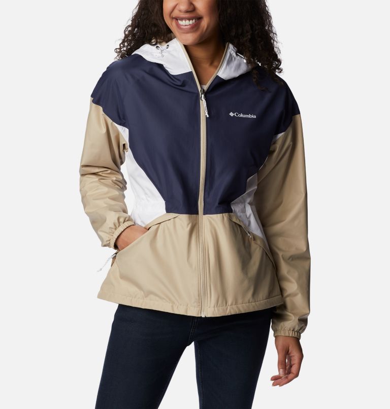 Thumbnail: Women's Lime Rock Hill Windbreaker, Color: Nocturnal, Ancient Fossil, White, image 1