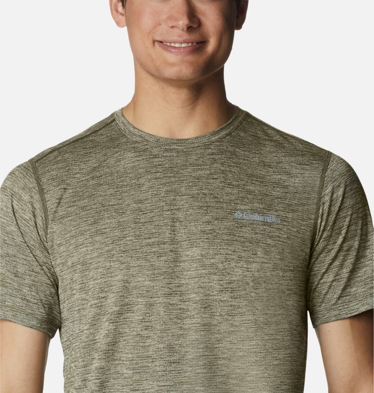 Thumbnail: Men's Cedar Creek Short Sleeve Shirt, Color: New Olive Heather, image 4