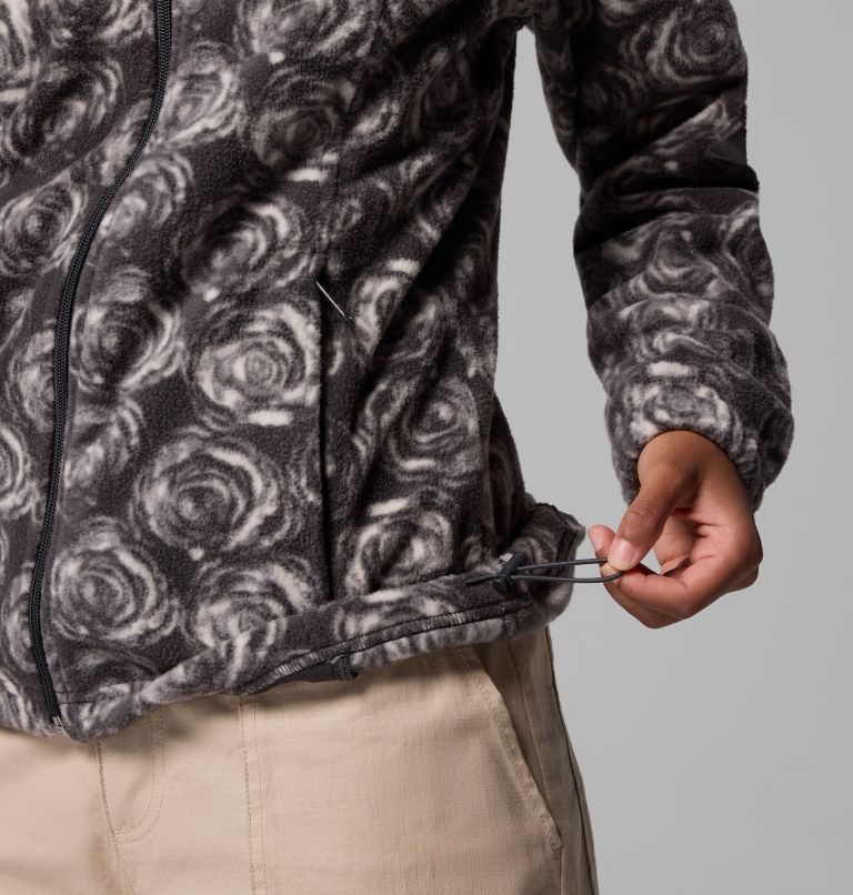 Women's Benton Springs Printed Full Zip Fleece Jacket, Color: Shark Rose City, image 6