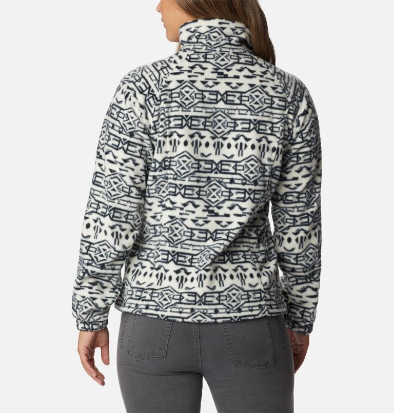 Thumbnail: Women's Benton Springs Printed Full Zip Fleece Jacket, Color: Chalk 80s Stripe, image 2