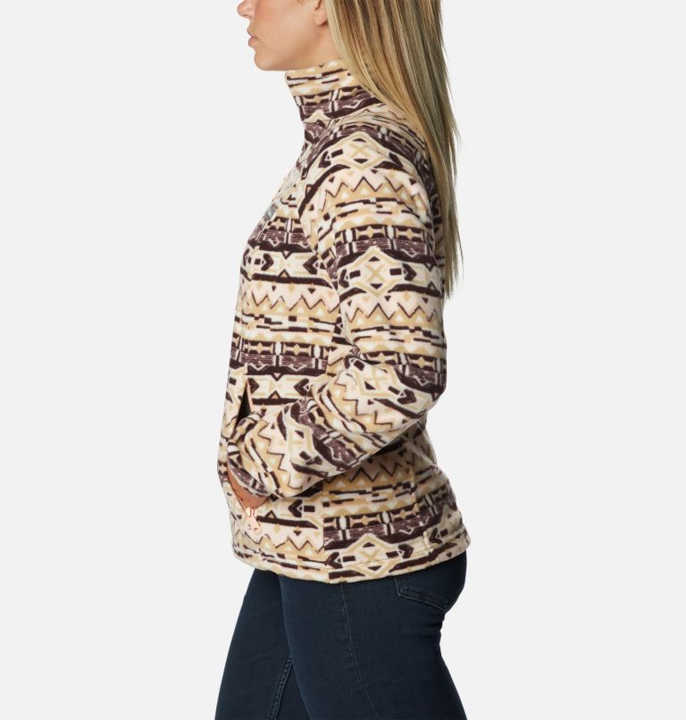 Thumbnail: Women's Benton Springs Printed Full Zip Fleece Jacket, Color: New Cinder 80s Stripe, image 3