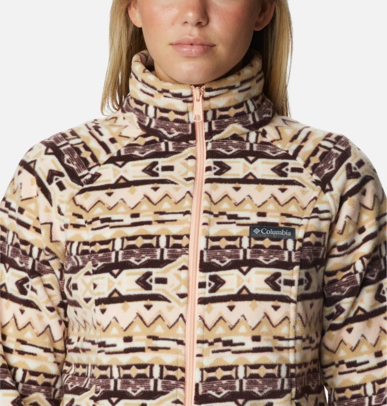 Thumbnail: Women's Benton Springs Printed Full Zip Fleece Jacket, Color: New Cinder 80s Stripe, image 4