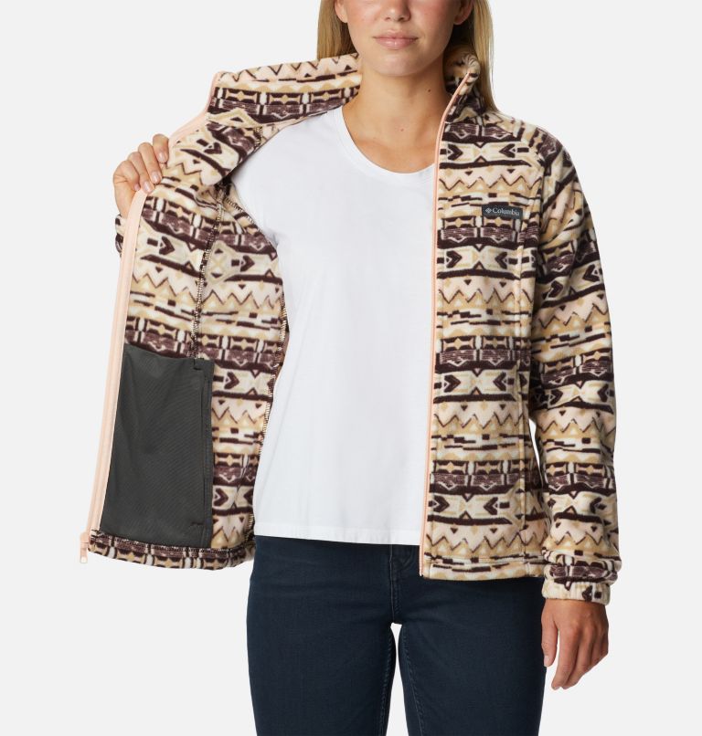 Thumbnail: Women's Benton Springs Printed Full Zip Fleece Jacket, Color: New Cinder 80s Stripe, image 5