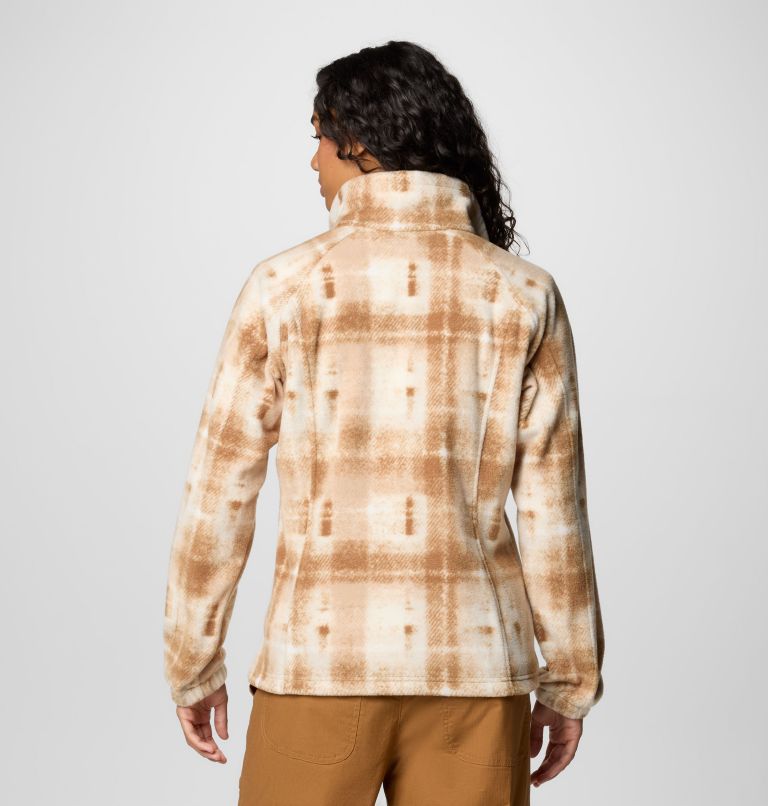 Women's Benton Springs Printed Full Zip Fleece Jacket, Color: Camel Brown Omblur, image 2