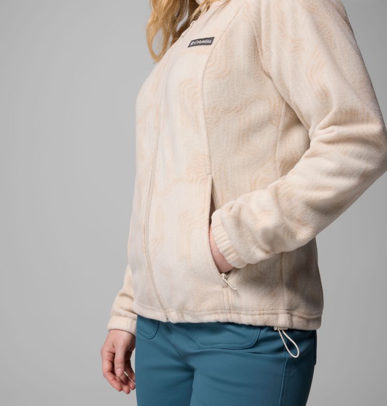 Women's Benton Springs Printed Full Zip Fleece Jacket, Color: Dark Stone Flowfalls, image 5