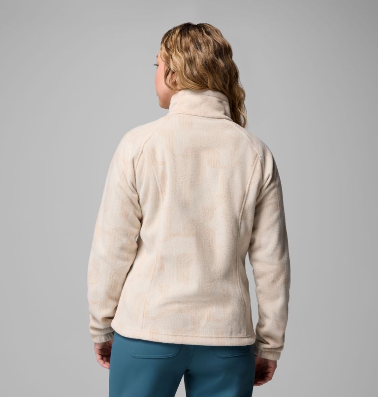 Women's Benton Springs Printed Full Zip Fleece Jacket, Color: Dark Stone Flowfalls, image 2