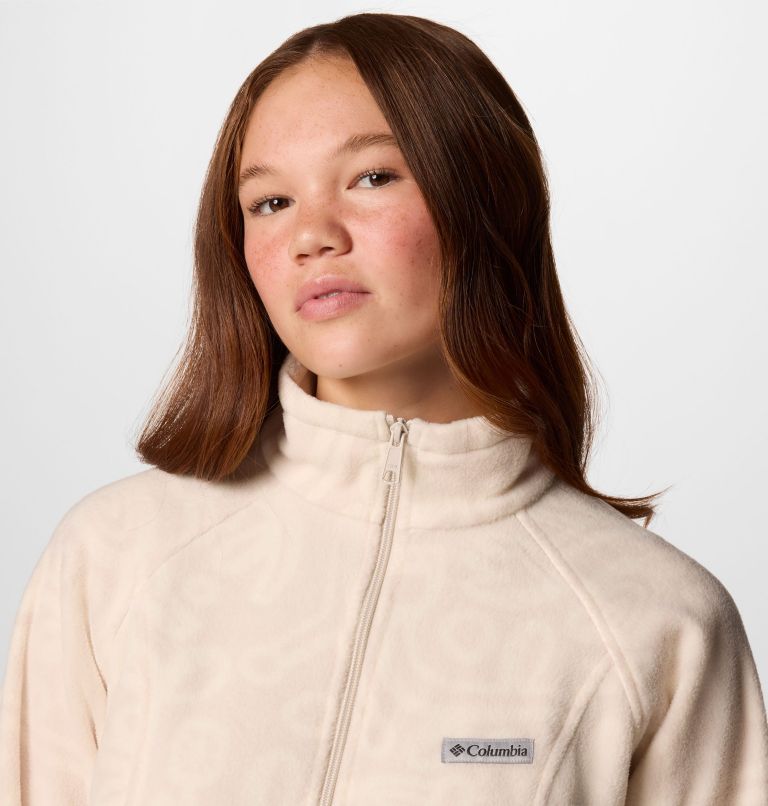Women's Benton Springs Printed Full Zip Fleece Jacket, Color: Dark Stone Marker Made Tonal, image 4