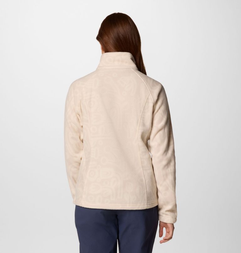 Women's Benton Springs Printed Full Zip Fleece Jacket, Color: Dark Stone Marker Made Tonal, image 2