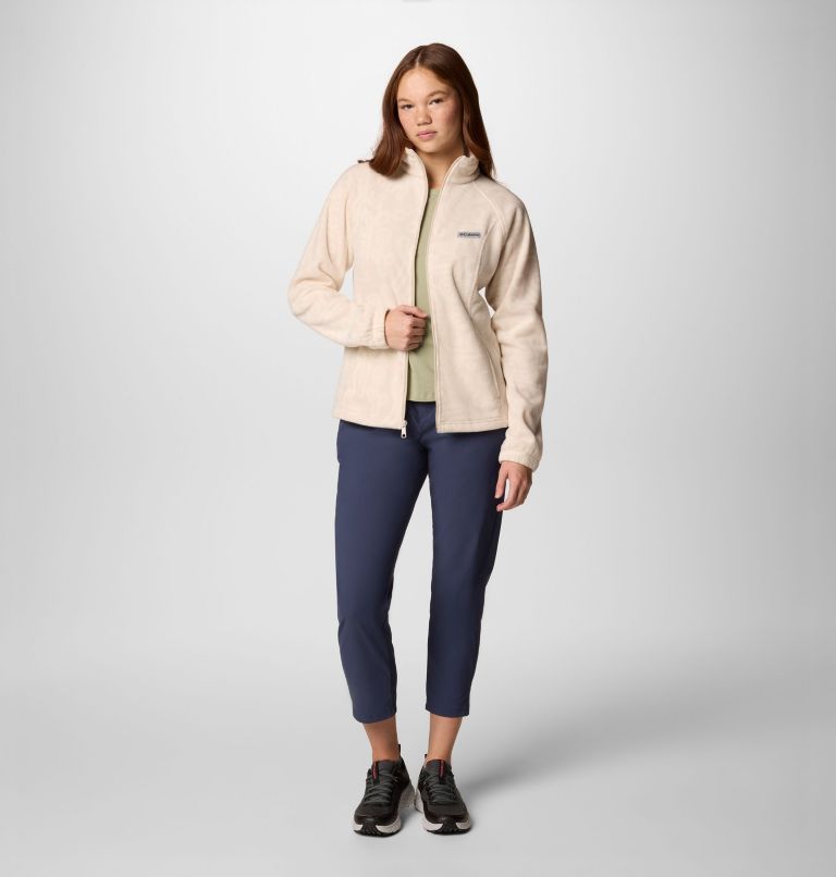 Women's Benton Springs Printed Full Zip Fleece Jacket, Color: Dark Stone Marker Made Tonal, image 6