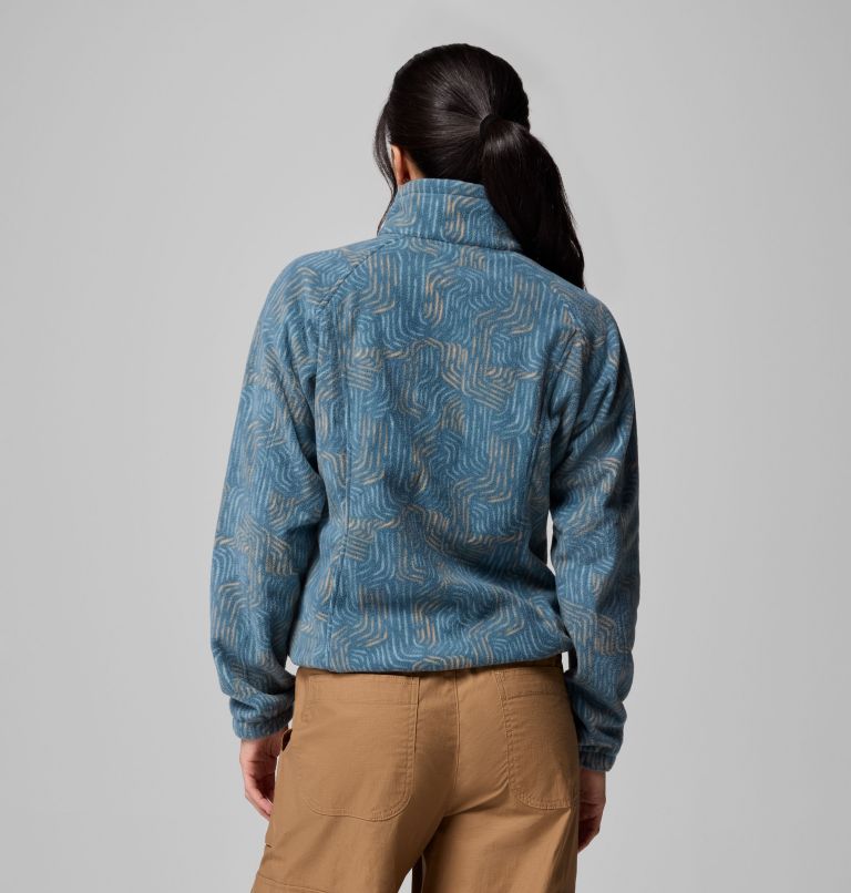 Women's Benton Springs Printed Full Zip Fleece Jacket, Color: Everblue Flowfalls, image 3