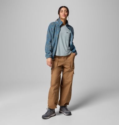 Women's Benton Springs Printed Full Zip Fleece Jacket, Color: Everblue Flowfalls, image 10