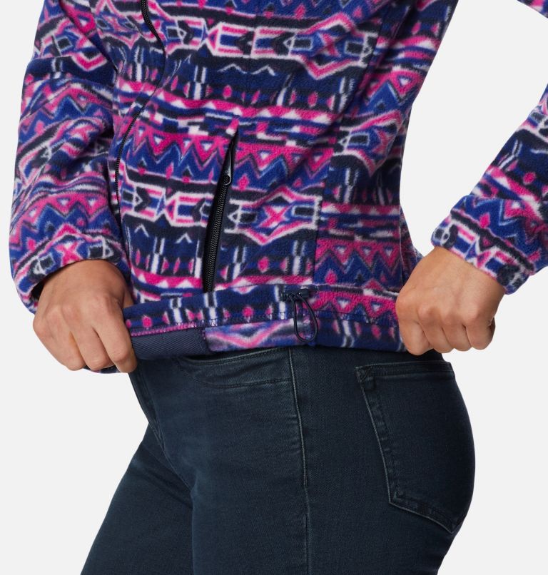 Thumbnail: Women's Benton Springs Printed Full Zip Fleece Jacket, Color: Dark Sapphire 80s Stripe, image 6