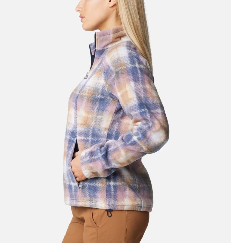 Women's Benton Springs Printed Full Zip Fleece Jacket, Color: Nocturnal Omblur, image 3