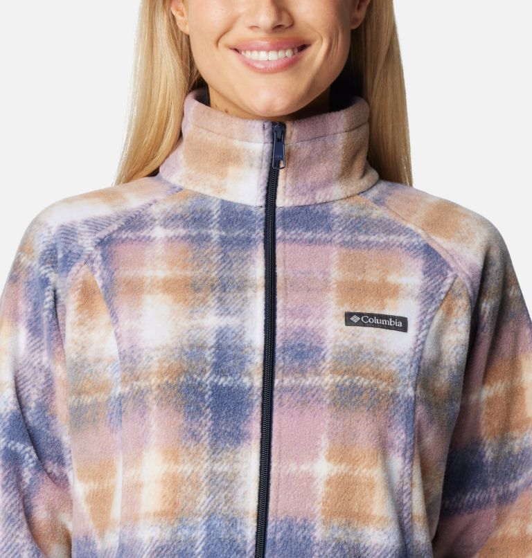 Women's Benton Springs Printed Full Zip Fleece Jacket, Color: Nocturnal Omblur, image 4