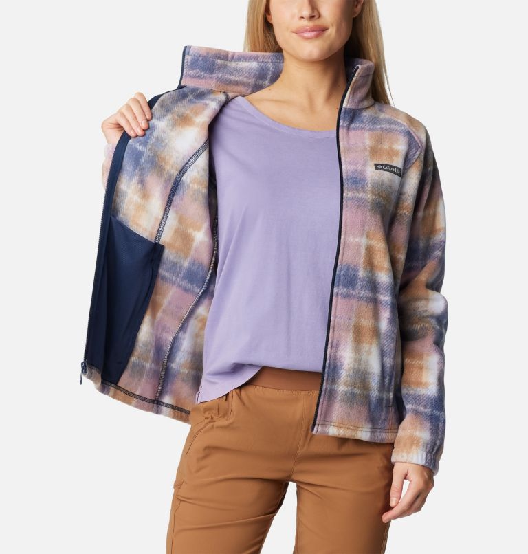 Women's Benton Springs Printed Full Zip Fleece Jacket, Color: Nocturnal Omblur, image 5
