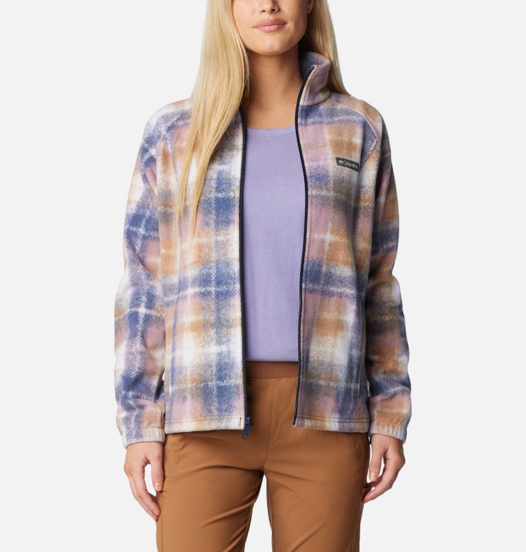 Women's Benton Springs Printed Full Zip Fleece Jacket, Color: Nocturnal Omblur, image 7