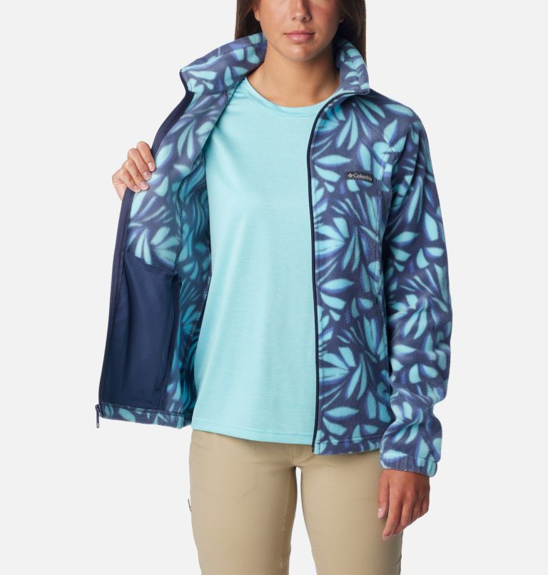 Printed fleece jacket women's hotsell