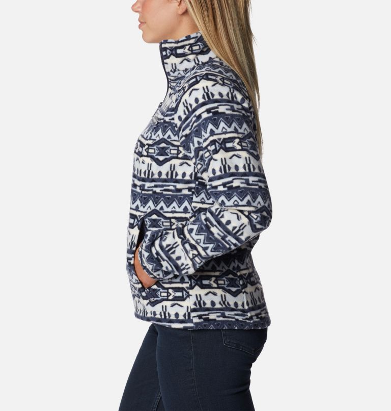Thumbnail: Women's Benton Springs Printed Full Zip Fleece Jacket, Color: Nocturnal 80s Stripe, image 3