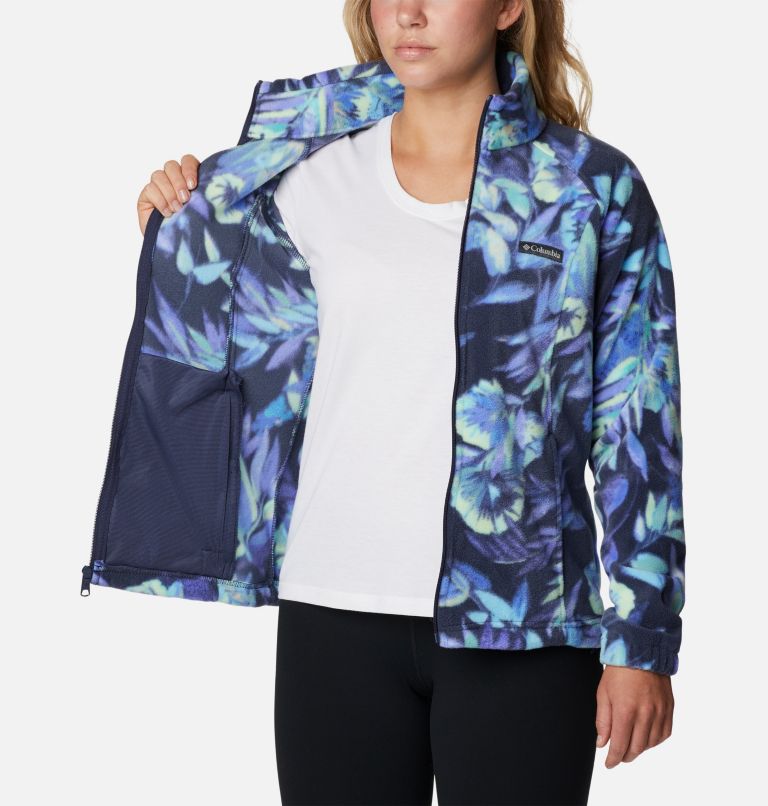 Women's Benton Springs Printed Full Zip Fleece Jacket, Color: Nocturnal, Wisterian, image 5
