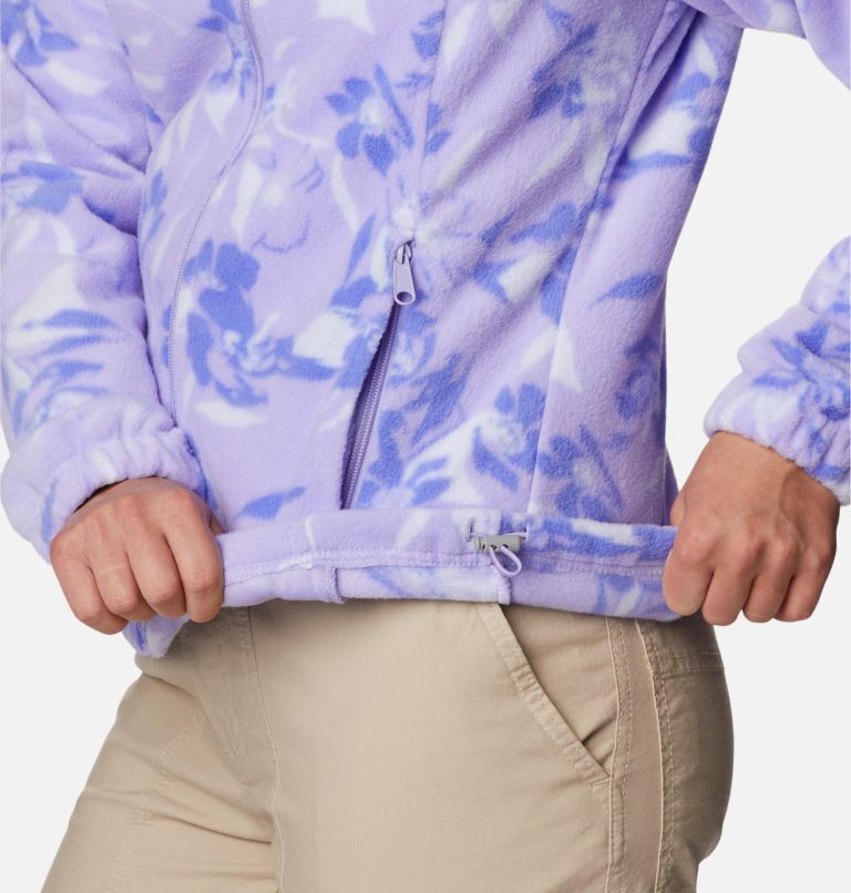 Women's Benton Springs Printed Full Zip Fleece Jacket, Color: Frosted Purple, Pop Flora Tonal, image 6
