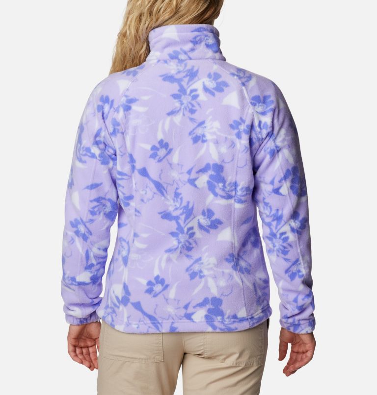 Thumbnail: Women's Benton Springs Printed Full Zip Fleece Jacket, Color: Frosted Purple, Pop Flora Tonal, image 2