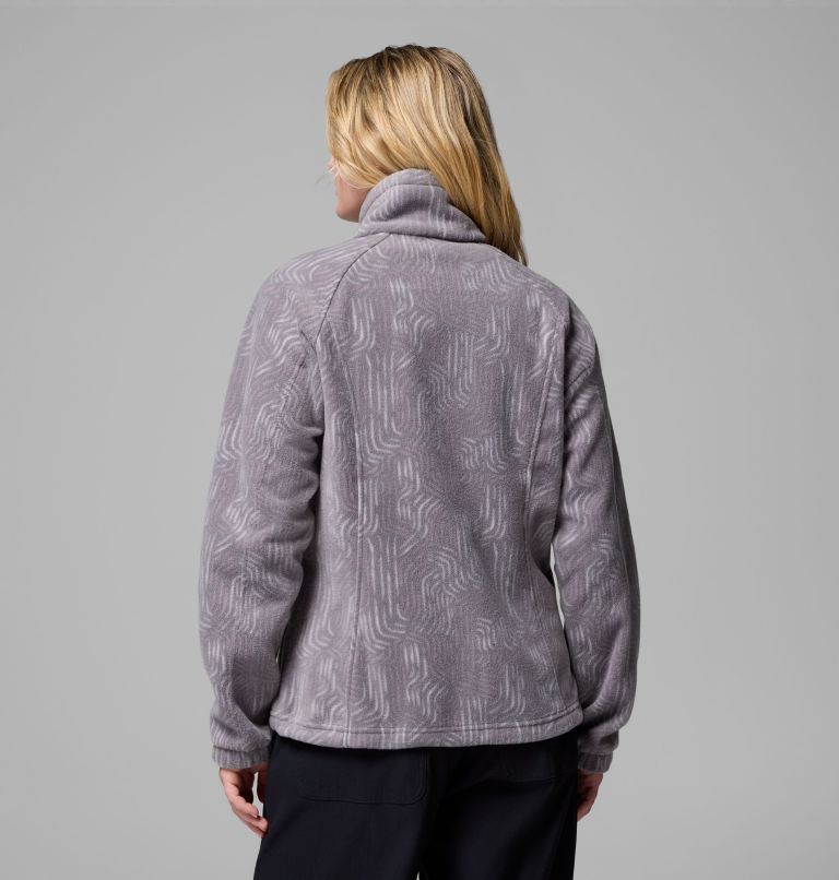 Women's Benton Springs Printed Full Zip Fleece Jacket, Color: Shale Purple Flowfalls, image 3
