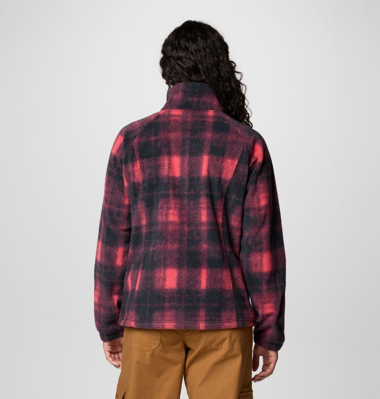 Women's Benton Springs Printed Full Zip Fleece Jacket, Color: Daredevil Omblur Tonal, image 2