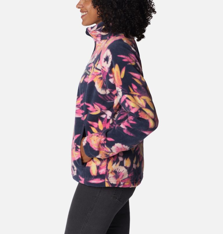 Women's Benton Springs Printed Full Zip Fleece Jacket, Color: Wild Geranium, Wisterian, image 3