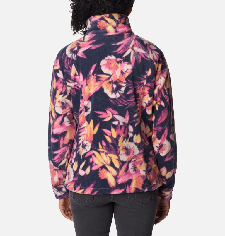 Thumbnail: Women's Benton Springs Printed Full Zip Fleece Jacket, Color: Wild Geranium, Wisterian, image 2