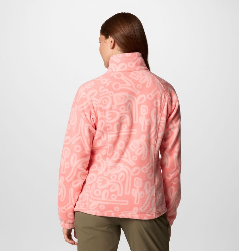 Women's Benton Springs Printed Full Zip Fleece Jacket, Color: Alpenglow Marker Made Tonal, image 2