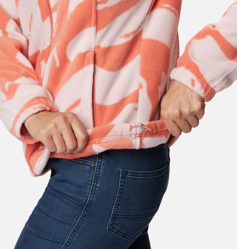 Thumbnail: Women's Benton Springs Printed Full Zip Fleece Jacket, Color: Faded Peach Snowdrifts Tonal, image 6