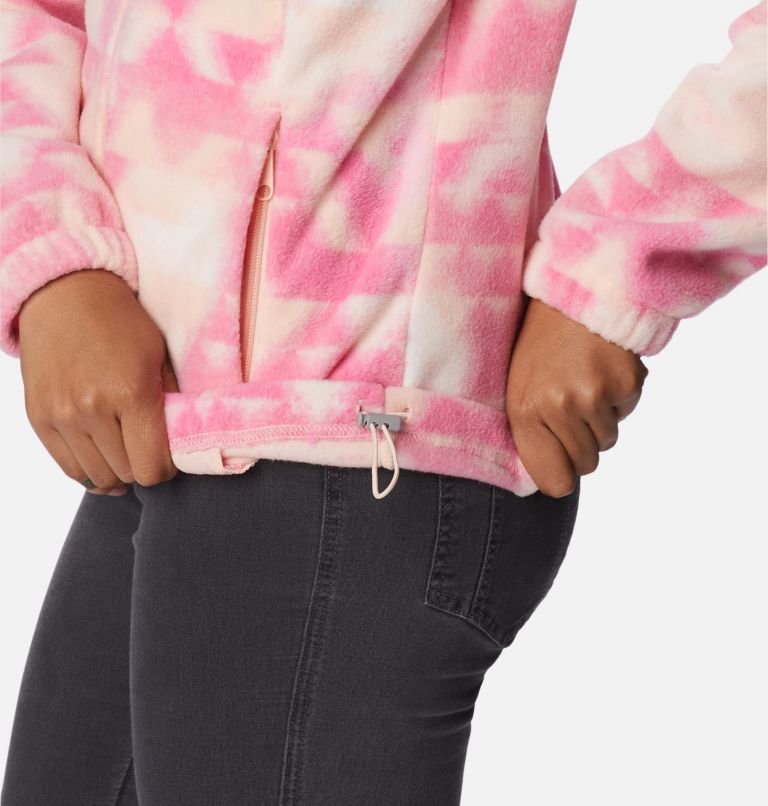 Thumbnail: Women's Benton Springs Printed Full Zip Fleece Jacket, Color: Peach Blossom, Distant Peaks, image 6