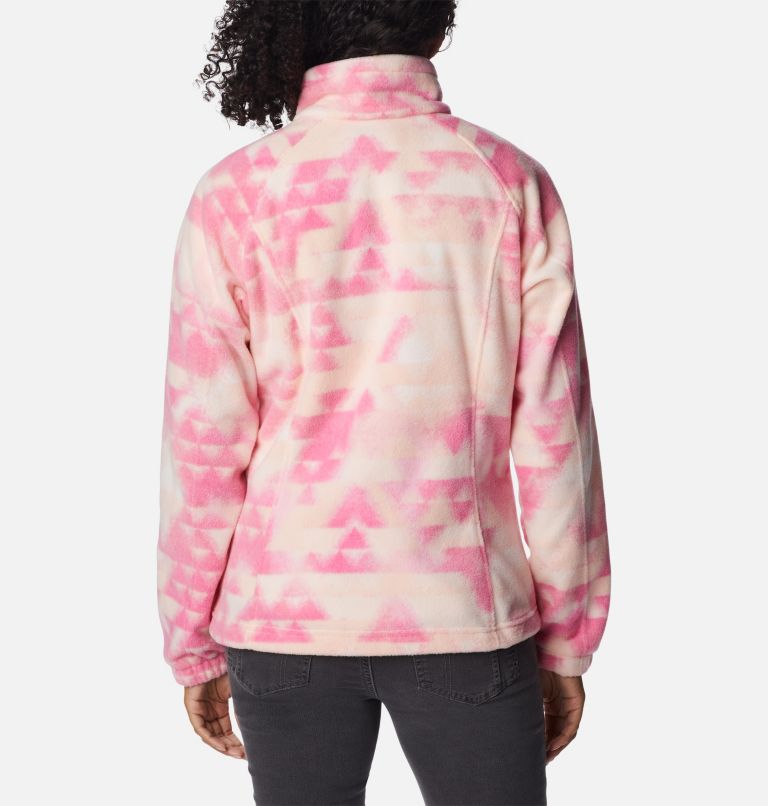 Thumbnail: Women's Benton Springs Printed Full Zip Fleece Jacket, Color: Peach Blossom, Distant Peaks, image 2